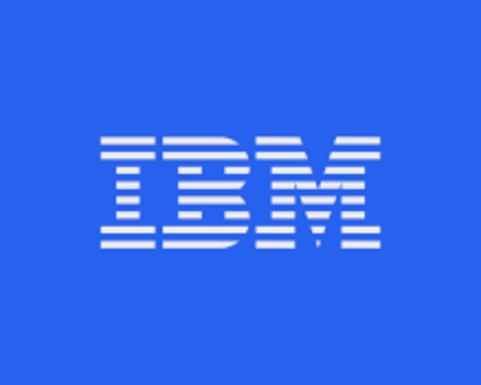 IBM Logo IBM logo in white color on blue color background